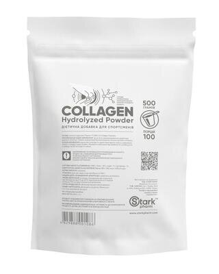 Колаген гідролізат Stark Pharm Stark Collagen Hydrolyzed Powder без смакових добавок, 500 г
