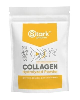 Колаген гідролізат Stark Pharm Stark Collagen Hydrolyzed Powder без смакових добавок, 500 г