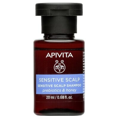 Шампунь Apivita Sensitive Scalp для чутливої шкіри голови, 20 мл