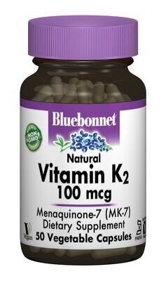 Вітамін К2 100 мкг Bluebonnet Nutrition капсули №50