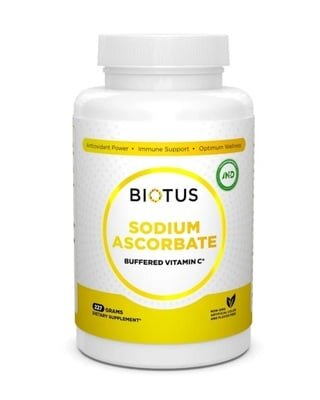 Вітамін С Буферизований Biotus Sodium Ascorbate порошок по 227 г в бан.