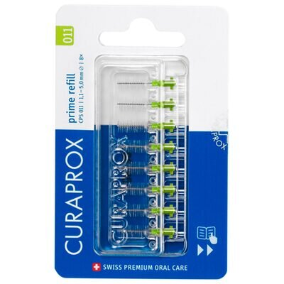 Набір йоржиків міжзубних Curaprox Prime Refill без тримача, салатовий, 8 шт