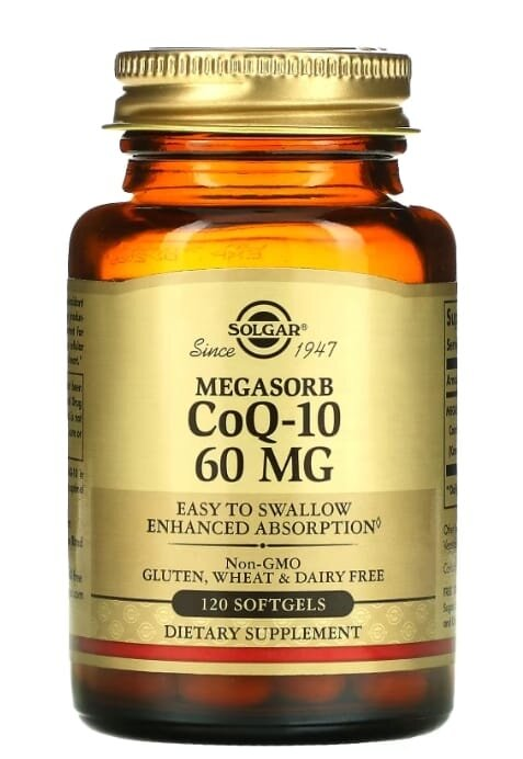 Коензим Q10 Solgar Megasorb CoQ-10 60 мг м'які капсули №120