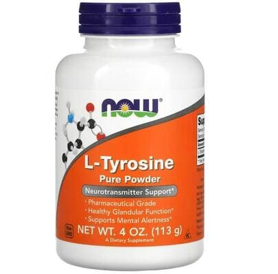 L-тирозин NOW L-Tyrosine 500 мг порошок, 113 г