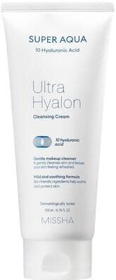 Крем для обличчя очищаючий Missha Super Aqua Ultra Hyalron з гіалуроновою кислотою, 200 мл