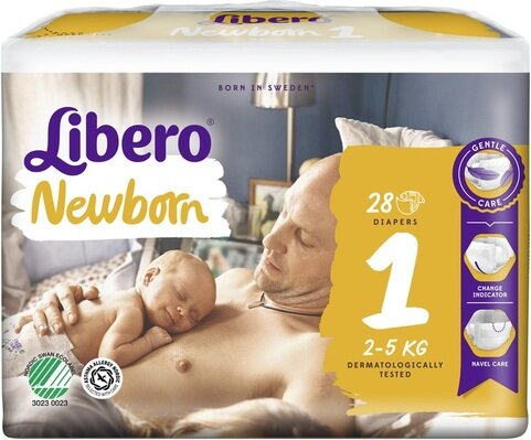 Підгузки Libero Newborn розмір 1, 2-5 кг, 28 шт