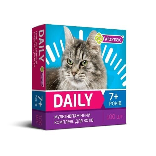 Вітаміни Vitomax Daily 201654 для котів від 7 років таблетки, 50 г