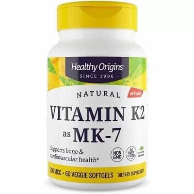 Вітамін K2 в формі MK7 Healthy Origins Vitamin K2 as MK7 100 мкг, 60 капсул