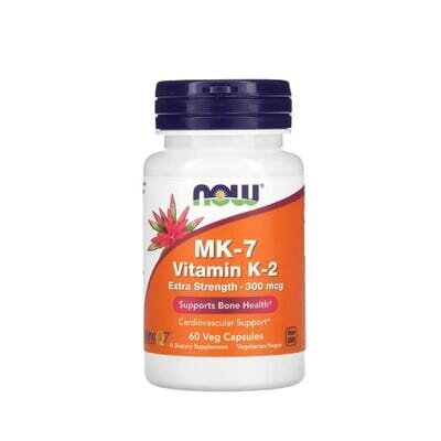 МК-7 вітамін К-2 NOW MK-7 Vitamin K-2 300 мкг вег. капсули №60