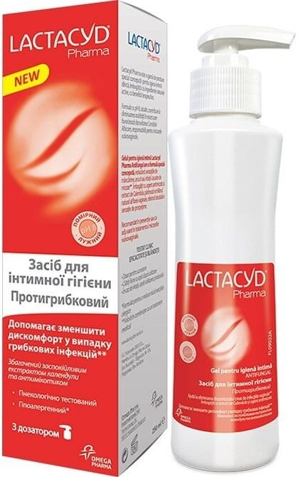 Засіб для інтимної гігієни Lactacyd Pharma Протигрибковий, з дозатором, 250 мл