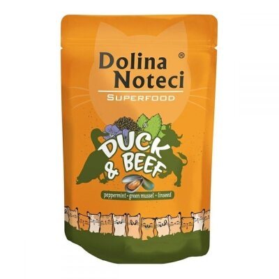 Консерва для кішок Dolina Noteci Premium Superfood 304760 качка та яловичина, пауч 85 г