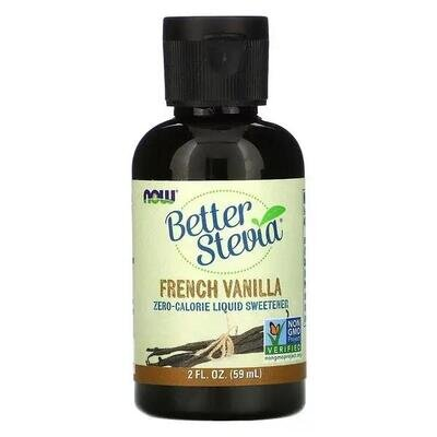 Стевія NOW Better Stevia, французька ваніль, 59 мл