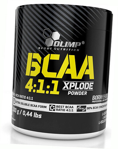 Амінокислота Olimp BCAA 4:1:1 Xplode, фруктовий пунш, 200 г