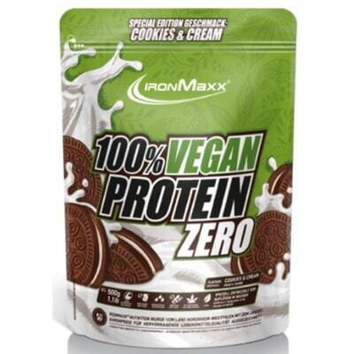 Протеїн IronMaxx 100% Vegan Protein Zero Печиво та Крем, 500 г (пакет)