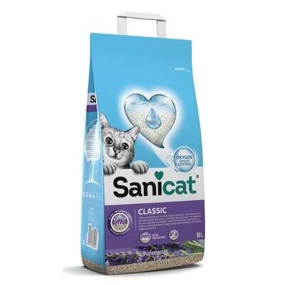 Наповнювач для котячого туалету Sanicat Classic мінеральний, з ароматом лаванди, 5 кг (8 л)