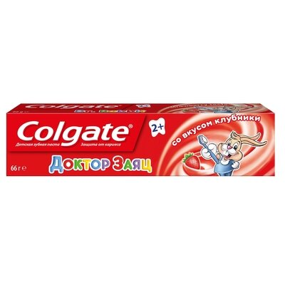 Зубна паста Colgate Доктор Заєць, зі смаком полуниці, 50 мл