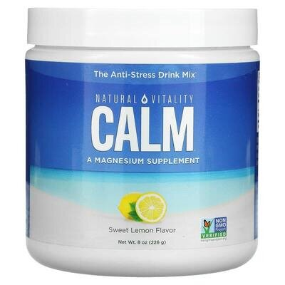 Антистрес напій з магнієм Natural Vitality CALM A Magnesium supplement солодкий лимон, 226 г