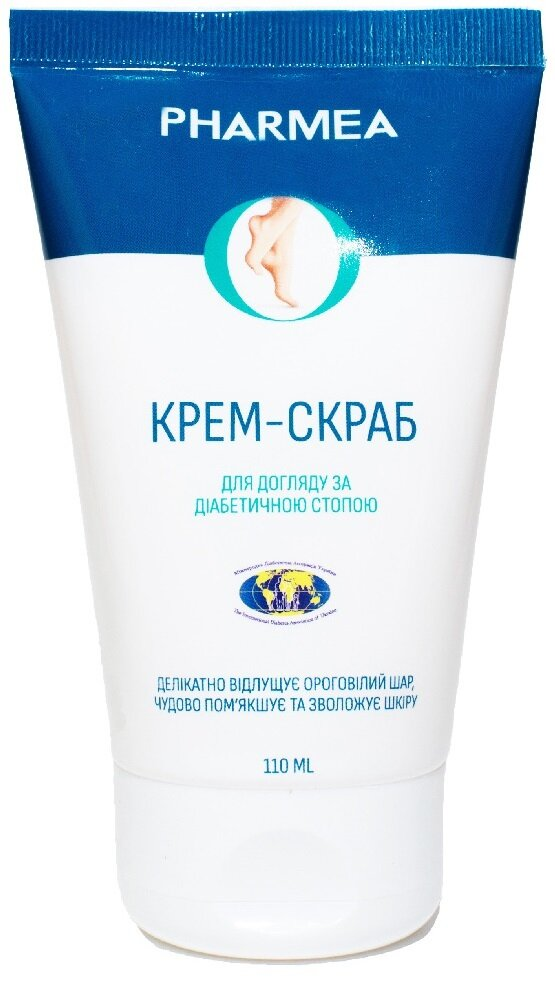 Крем-скраб для ніг Pharmea для діабетичної стопи, 110 мл