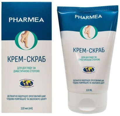 Крем-скраб для ніг Pharmea для діабетичної стопи, 110 мл