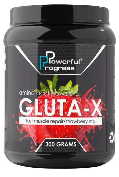 Амінокислота Powerful Progress Gluta-X полуниця, 300 г