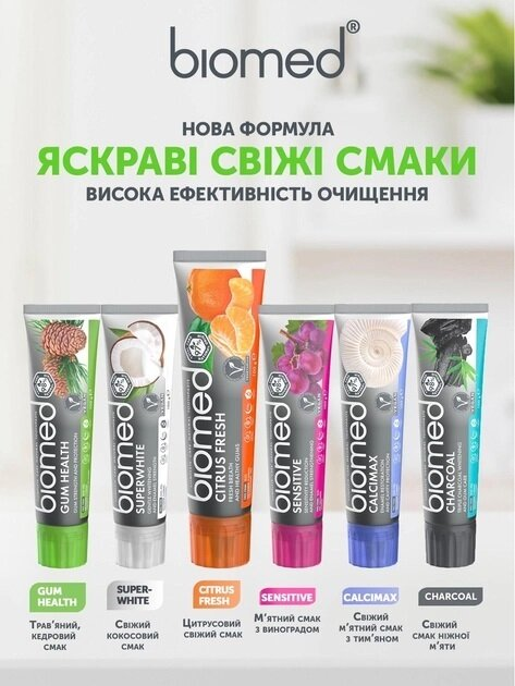 Зубна паста Biomed Citrus Fresh свіжий подих і турбота про ясна, 100 г