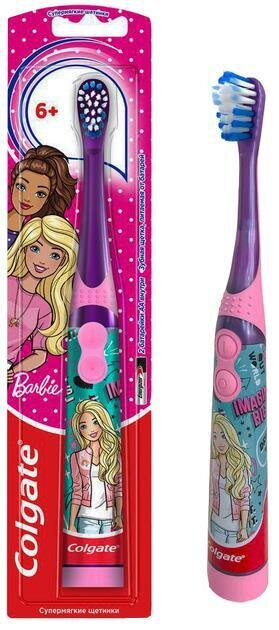 Електрична зубна щітка Colgate Barbie/Batman, дитяча