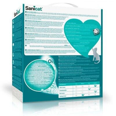 Наповнювач для котячого туалету Sanicat Active White бентонітовий, з ароматом лотосу, 5,25 кг (6 л)