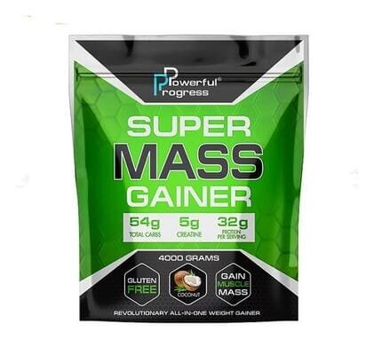 Гейнер Powerful Progress Super MASS кокос, 4 кг