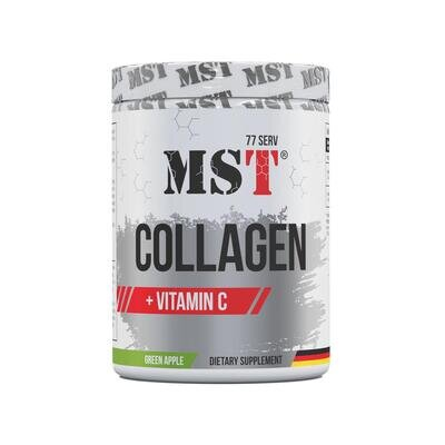 Колаген + вітамін С MST Nutrition Collagen + Vitamin C зелене яблуко, 77 порцій, 500,5 г