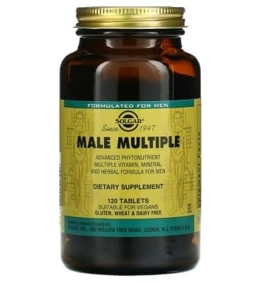 Вітаміни для чоловіків Solgar Male Multiple таблетки №120
