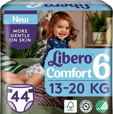 Підгузки Libero Comfort розмір 6, 13-20 кг, 44 шт