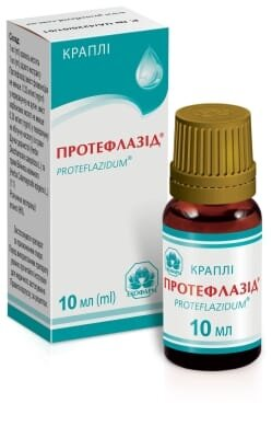Протефлазід краплі по 10 мл у флак. з проб.-крап.