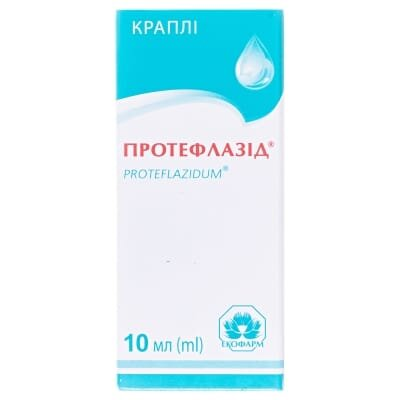 Протефлазід краплі по 10 мл у флак. з проб.-крап.
