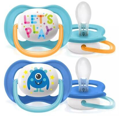 Пустушка силіконова Philips Avent Ultra Air SCF080/10 ортодонтична, 6-18 місяців, 2 шт