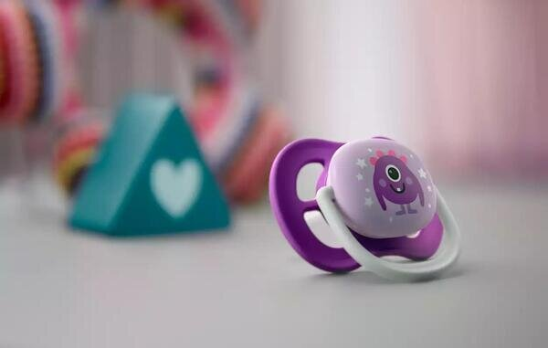 Пустушка силіконова Philips Avent Ultra Air SCF080/10 ортодонтична, 6-18 місяців, 2 шт