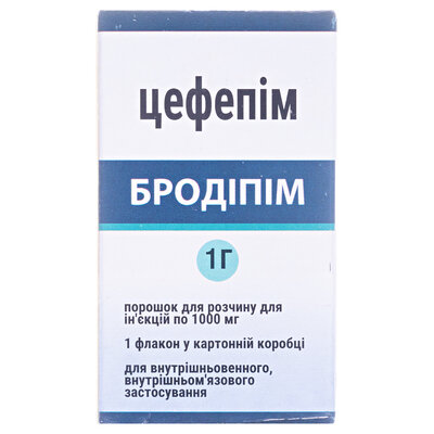 Бродіпім 1 г порошок для р-ну д/ін. по 1000 мг №1 у флак.
