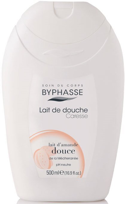 Крем-догляд для душу Byphasse Caresse Солодкий мигдаль, 500 мл