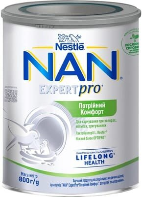 Суміш суха молочна NAN Потрійний Комфорт Expertpro для дітей від народження, 800 г