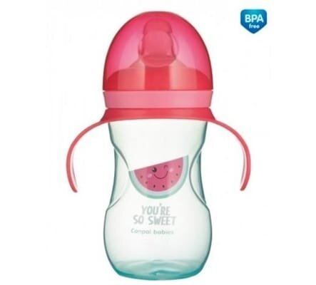 Кружка Canpol babies So Cool тренувальна з силіконовим носиком, рожева 57/304_pin, 270 мл