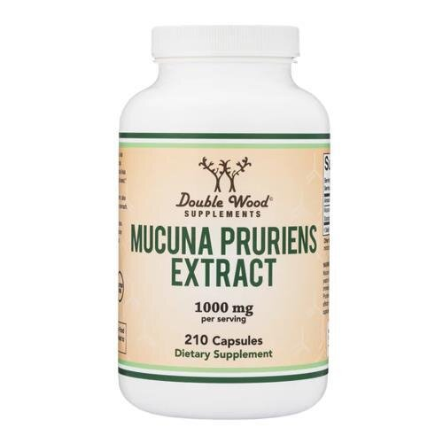 Мукуни пекучої екстракт Double Wood Mucuna Pruriens Extract 1000 мг, 210 капсул