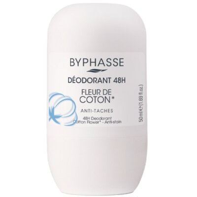 Дезодорант кульковий Byphasse 48h Квітка бавовни, 50 мл