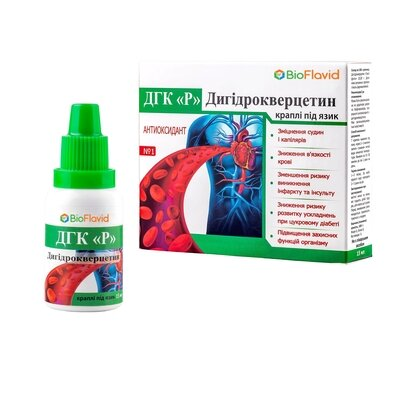 Дигідрокверцетин-P (ДГК-P) 3000 мг краплі під язик, 15 мл
