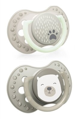 Пустушка силіконова Lovi Buddy bear динамічна, 22/862, 0-2 місяці, 2 шт
