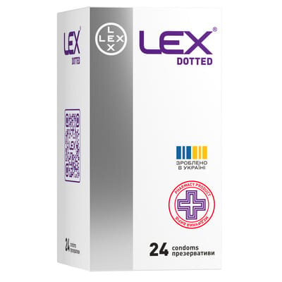Презервативи Lex Dotted з крапками, 24 штуки