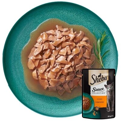 Корм вологий для кішок Sheba індичка в соусі, 85 г