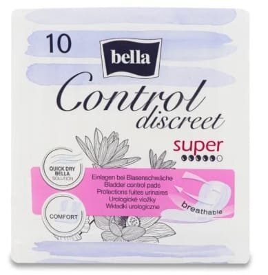 Прокладки урологічні Bella Control Discreet Super, 10 штук