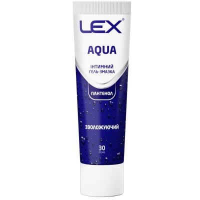Гель-змазка інтимна Lex Aqua зволожуючий з пантенолом (лубрикант), 30 мл