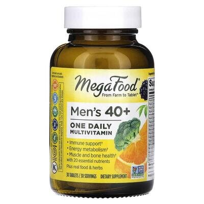 Мультивітаміни для чоловіків 40+ MegaFood Men Over 40 One Daily, 30 таблеток