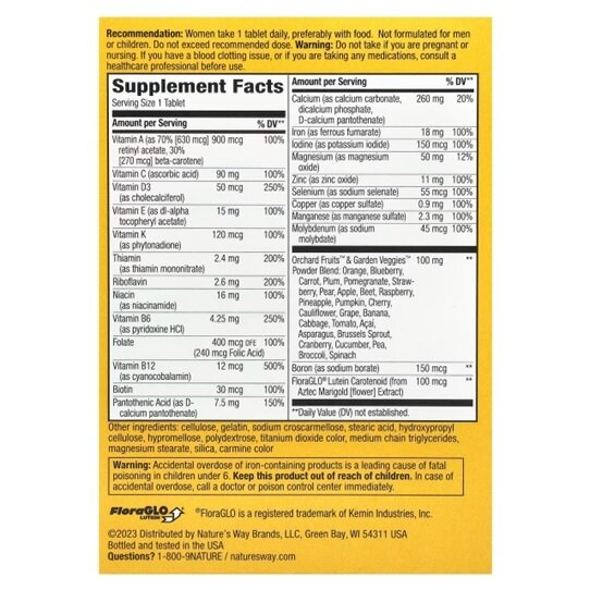 Мультивітаміни Nature's Way Alive! Women's Complete Multivitamin для жінок, 50 таблеток