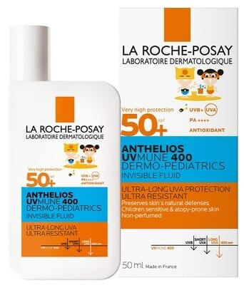 Флюїд La Roche Posay Anthelios UVMune 400 Dermo-Pediatrics SPF50+ сонцезахисний легкий для чутливої та схильної до подразнень шкіри дітей, 50 мл
